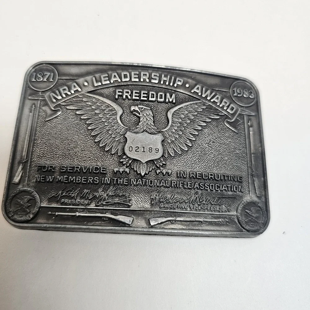 NRA National‎ Riffle Association Leadership Members Award Freedom Belt Buckle